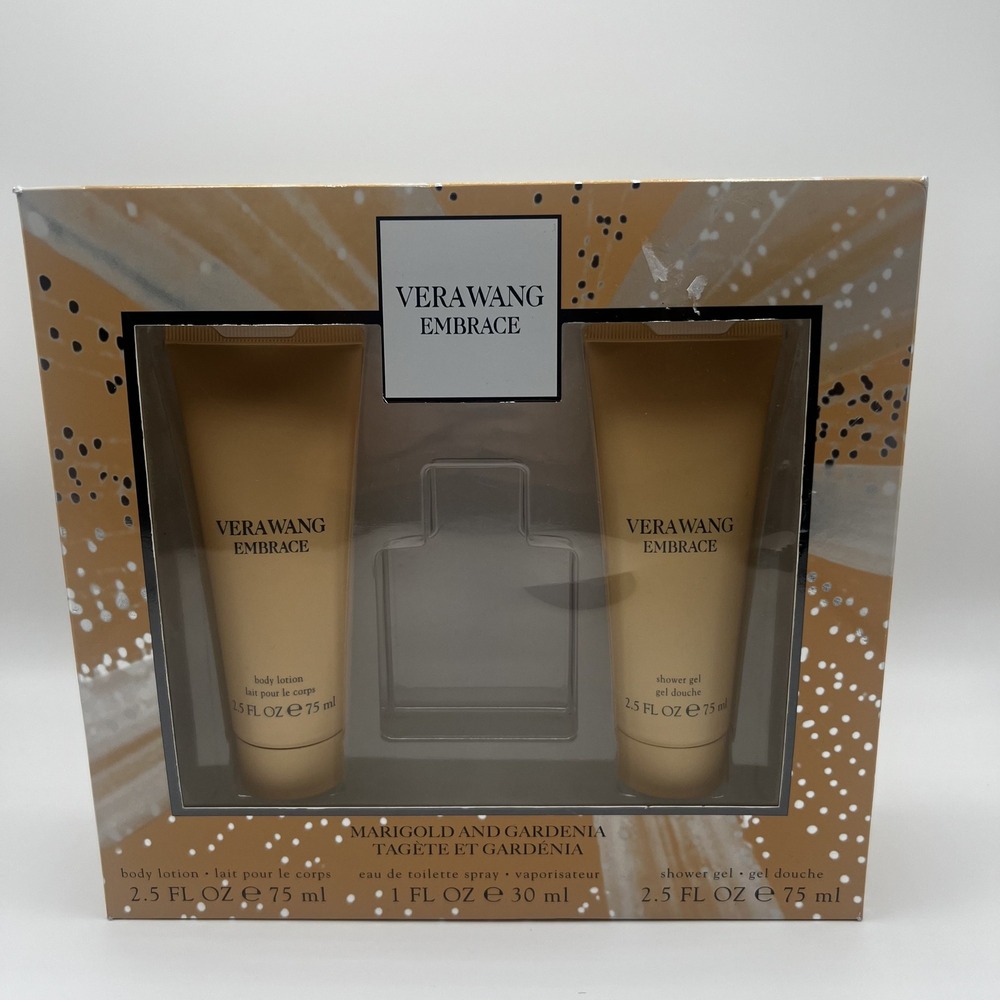 Vera Wang Embrace Marigold and Gardenia Body Lotion & Shower Gel Set Missing EDT